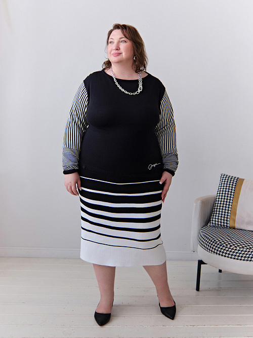 Юбка "Жизнь" черная RuSkin  